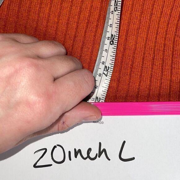 Orange Ribbed turtleneck sweater  - Picture 4 of 7